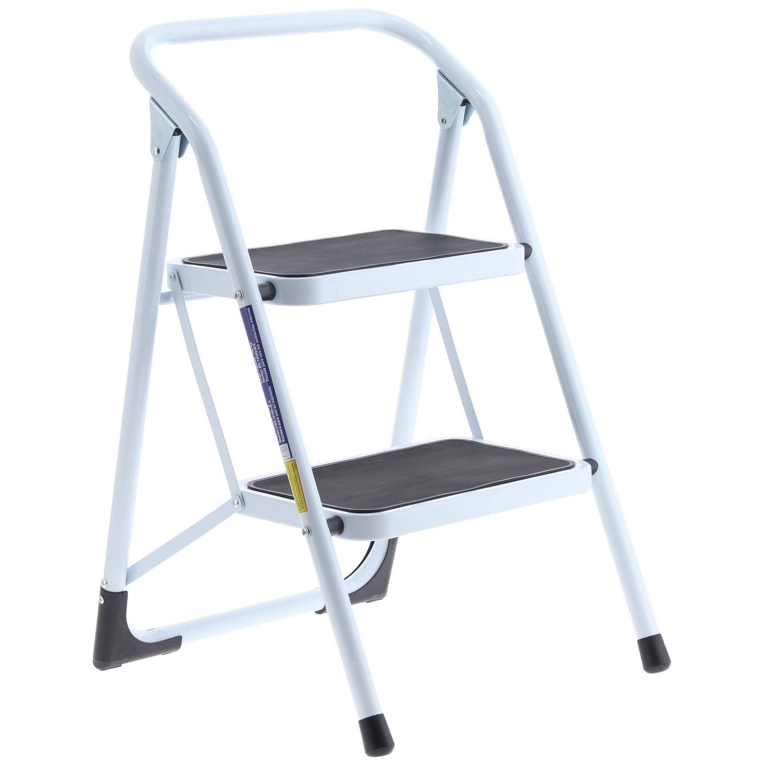 ESCALERA TABURETE ACERO PLEGABLE 2 PELDAÑOS – TecnoPlus