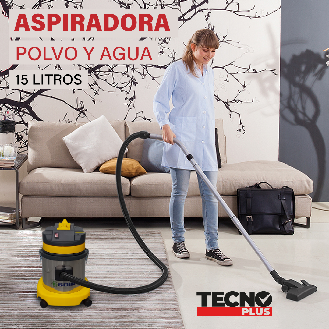 ASPIRADORA POLVA/AGUA 15 LITROS – TecnoPlus