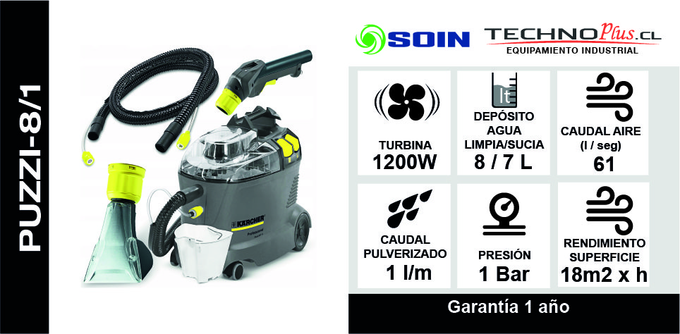 Lava-aspiradora Puzzi 8/1 - Karcher - Muebles y Alfombras