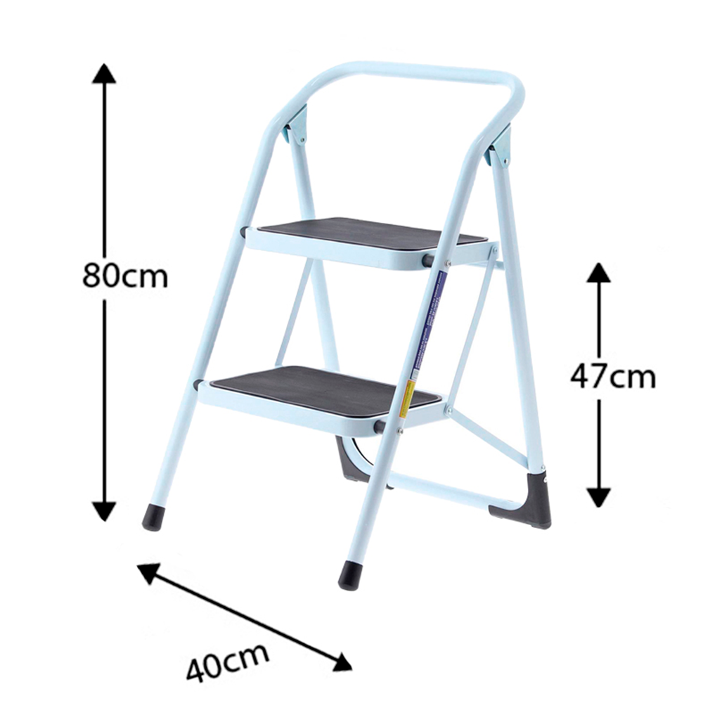 Escalera plegables tipo taburete de aluminio con 2 peldaños
