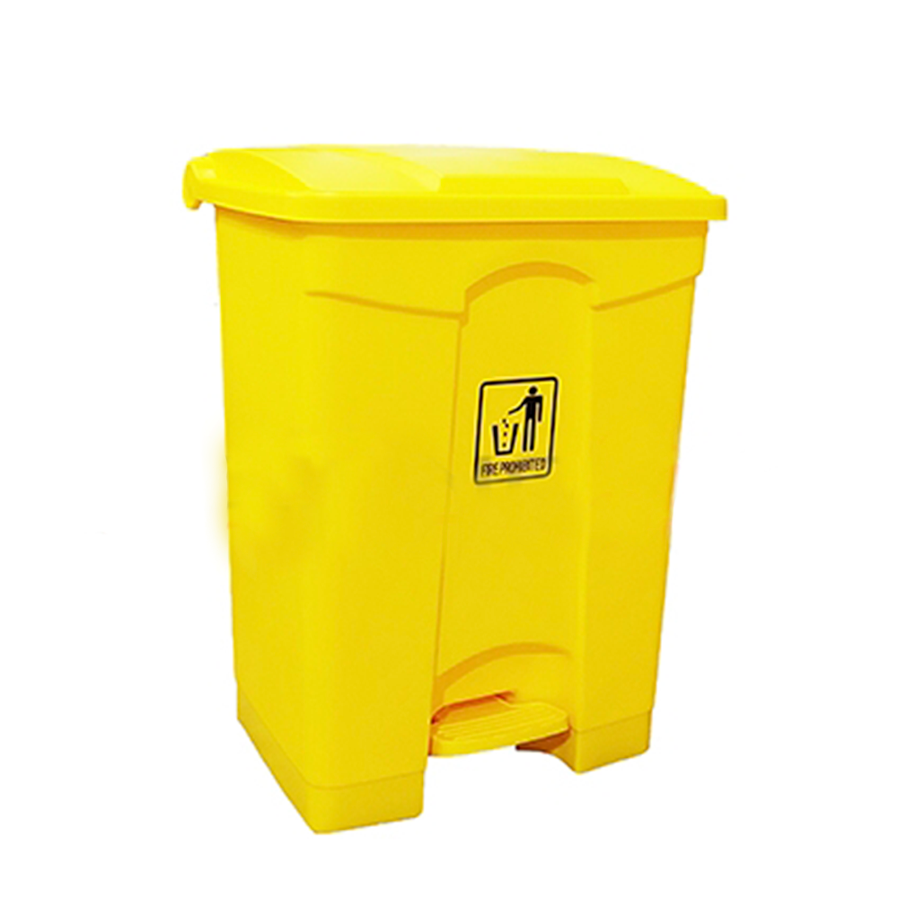 BASURERO PLASTICO CON PEDAL 68 LTS TECNOPLUS