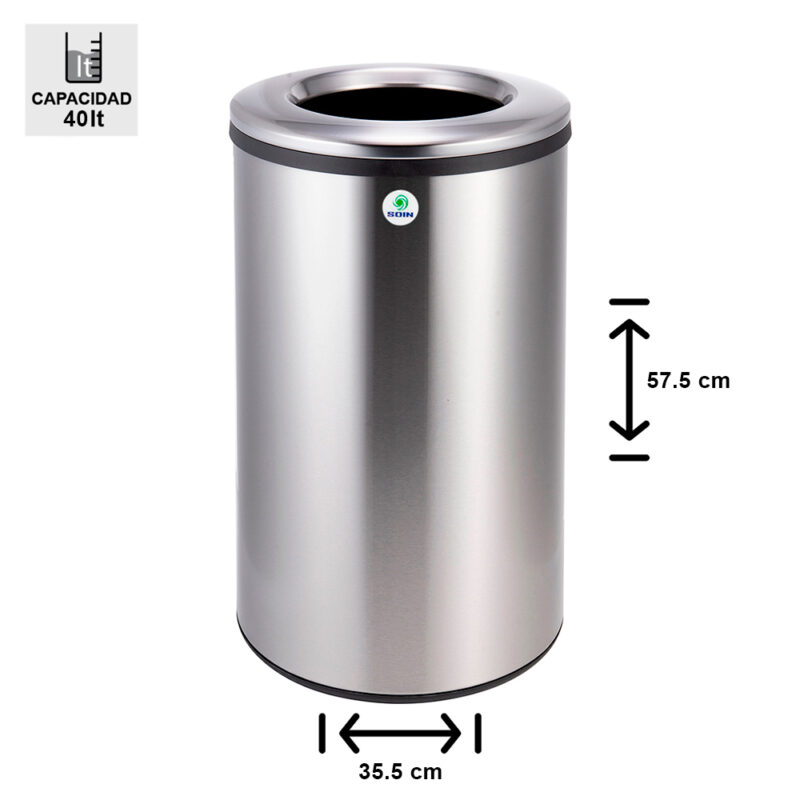 Cubo De Basura De Acero Inoxidable Cepillado Con Tapa De Cierre Suave - Pedal Silencioso Y Cubo Interior Extraíble