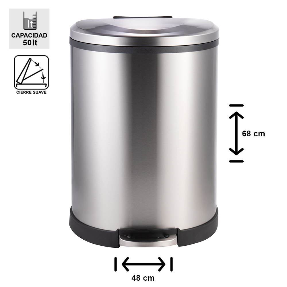 Basurero pedal 50 litros hotsell
